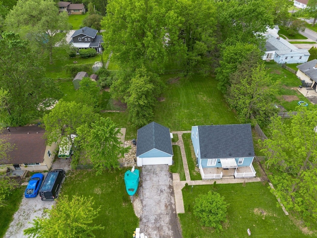 aerial view of residential area