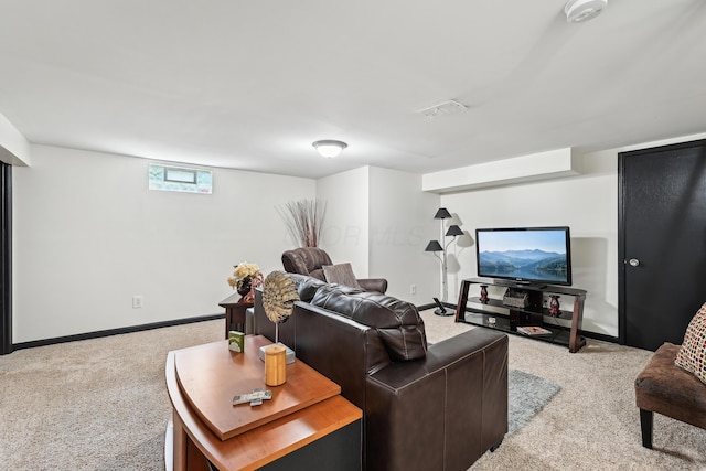 499 Wickham Way, Columbus, OH 43230 - living area featuring light colored carpet and baseboards