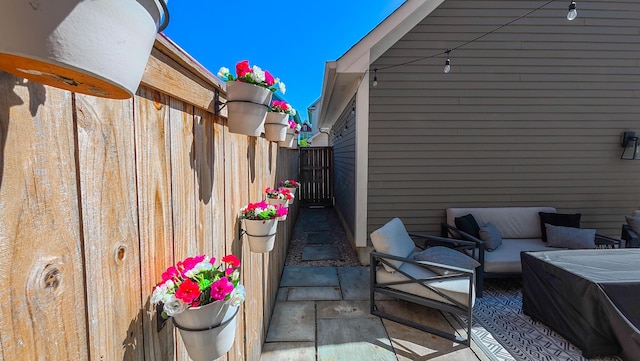 163 E 3rd Ave, Columbus, OH 43201 - view of patio / terrace with outdoor lounge area and fence