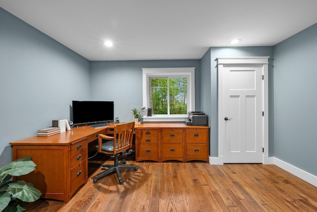429 N Old State Rd, Delaware, OH 43015 - office space with wood finished floors, baseboards, and recessed lighting