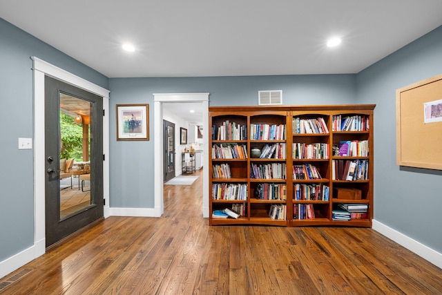 429 N Old State Rd, Delaware, OH 43015 - living area with baseboards, wood finished floors, and recessed lighting