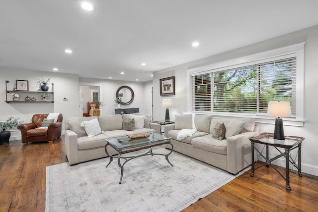 429 N Old State Rd, Delaware, OH 43015 - living room featuring recessed lighting and wood finished floors