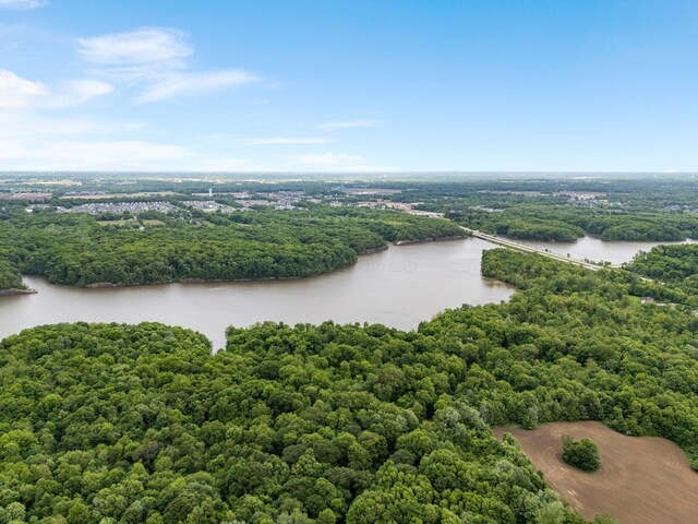 429 N Old State Rd, Delaware, OH 43015 - drone / aerial view of a nearby body of water and a heavily wooded area