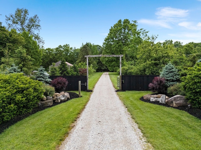 429 N Old State Rd, Delaware, OH 43015 - view of dirt / gravel driveway with a gated entry