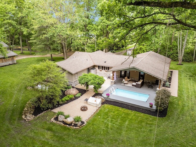 429 N Old State Rd, Delaware, OH 43015 - view from above of property featuring a pool