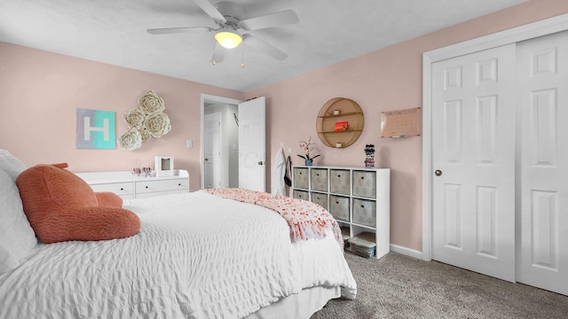 11600 Windridge Dr NW, Pickerington, OH 43147 - carpeted bedroom featuring ceiling fan and baseboards