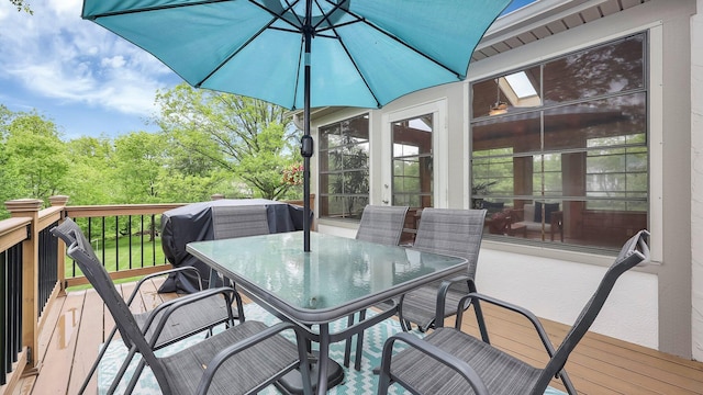 11600 Windridge Dr NW, Pickerington, OH 43147 - deck featuring outdoor dining space