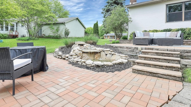 11600 Windridge Dr NW, Pickerington, OH 43147 - view of patio with an outdoor hangout area