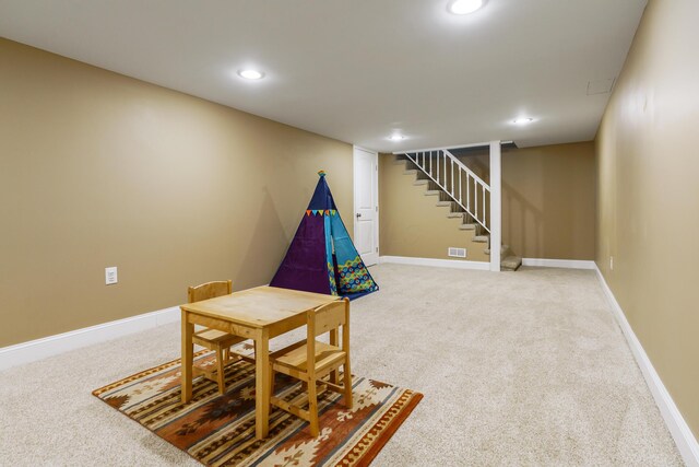 1671 Dollivor Dr, Columbus, OH 43235 - playroom with carpet, recessed lighting, and baseboards