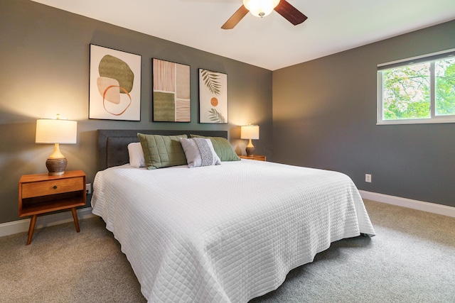 1671 Dollivor Dr, Columbus, OH 43235 - carpeted bedroom featuring baseboards and ceiling fan