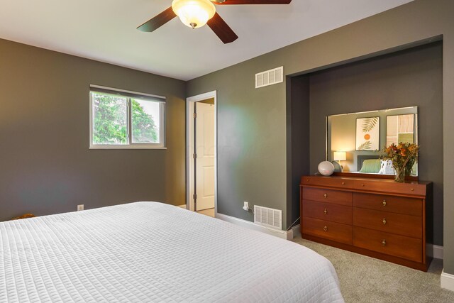 1671 Dollivor Dr, Columbus, OH 43235 - bedroom with carpet, baseboards, and a ceiling fan