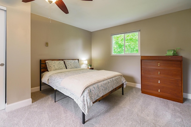 1671 Dollivor Dr, Columbus, OH 43235 - carpeted bedroom featuring baseboards and a ceiling fan