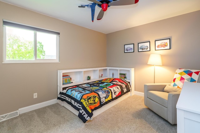 1671 Dollivor Dr, Columbus, OH 43235 - carpeted bedroom featuring baseboards and ceiling fan