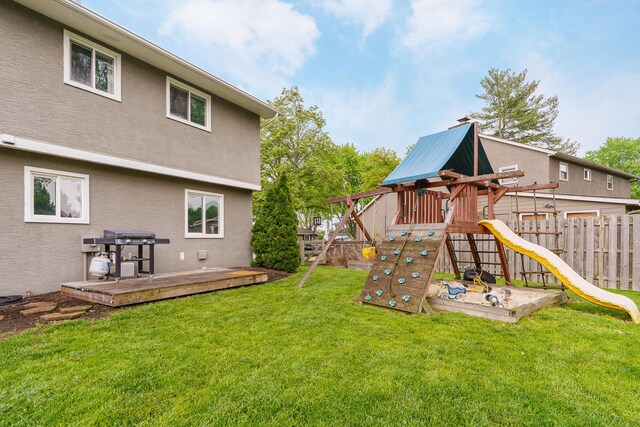 1671 Dollivor Dr, Columbus, OH 43235 - view of playground with a wooden deck