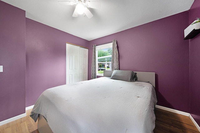 3233 Burdett Ct, Columbus, OH 43232 - bedroom with baseboards, wood finished floors, and a closet