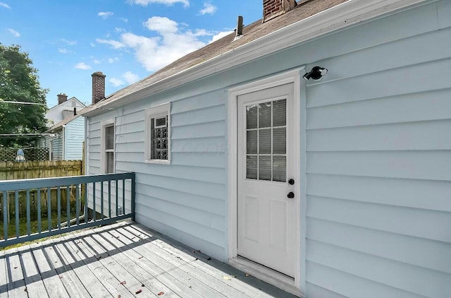 deck with fence