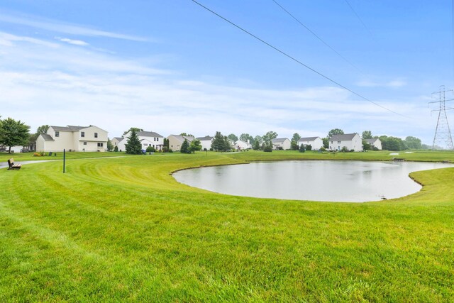 1608 Geranium Dr, Lewis Center, OH 43035 - surrounding community featuring a residential view, a yard, and a water view