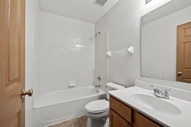 1608 Geranium Dr, Lewis Center, OH 43035 - full bathroom featuring toilet, vanity, tub / shower combination, and tile patterned floors