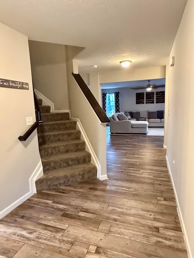 210 Glemsbury Dr, Delaware, OH 43015 - stairs featuring wood finished floors and baseboards