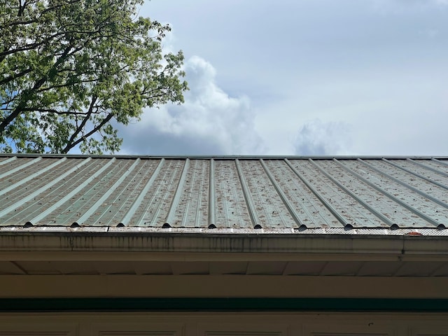 exterior view of metal roof