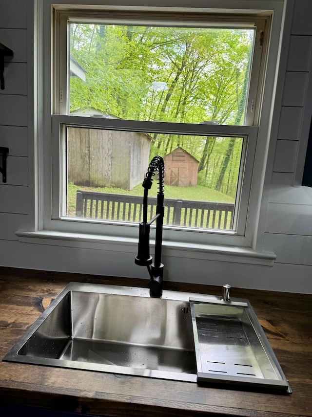 9966 Larimer Rd, Logan, OH 43138 - kitchen view of a sink and dark countertops
