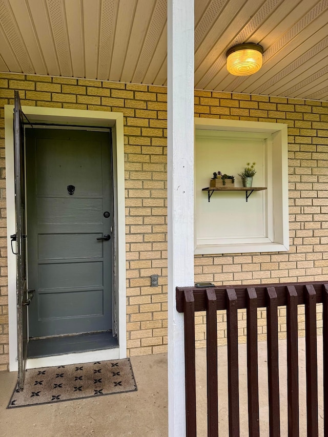 9966 Larimer Rd, Logan, OH 43138 - doorway to property featuring brick siding