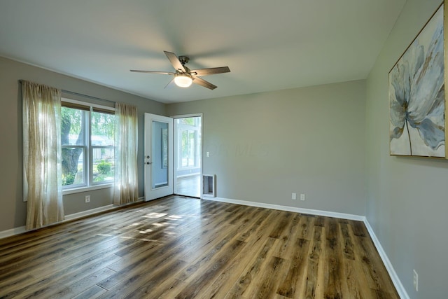 1899 Lamb Rd NW, Carroll, OH 43112 - spare room with ceiling fan, wood finished floors, and baseboards