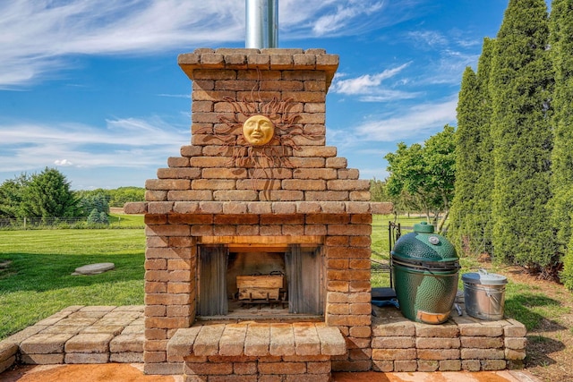 1899 Lamb Rd NW, Carroll, OH 43112 - exterior view of an outdoor brick fireplace