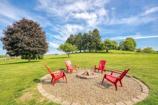 1899 Lamb Rd NW, Carroll, OH 43112 - view of grassy yard featuring an outdoor fire pit