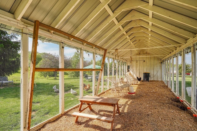 1899 Lamb Rd NW, Carroll, OH 43112 - unfurnished sunroom with vaulted ceiling and healthy amount of natural light