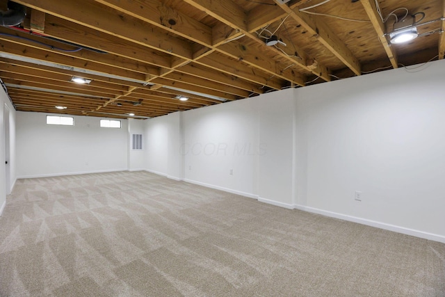 1883 Fairhaven Rd, Columbus, OH 43229 - below grade area with carpet and baseboards