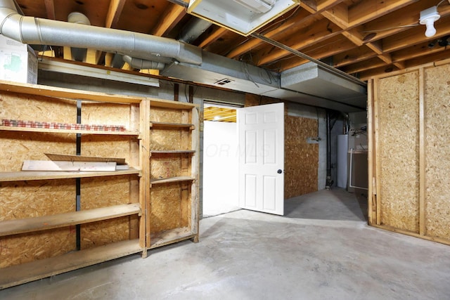 1883 Fairhaven Rd, Columbus, OH 43229 - unfinished basement with water heater