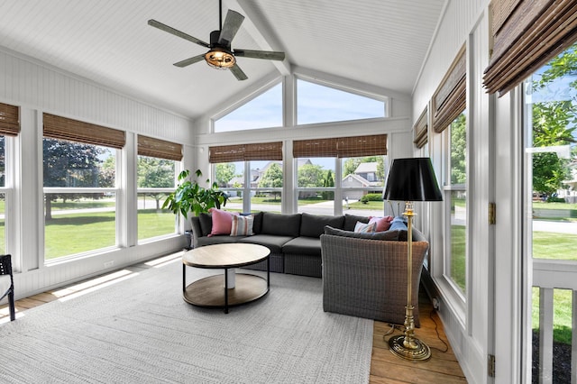4008 Ryleland Ct, Powell, OH 43065 - sunroom featuring wood finished floors and vaulted ceiling