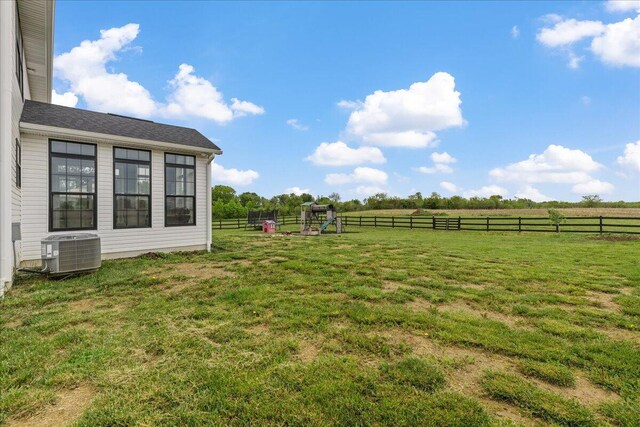 2460 N Court St, Circleville, OH 43113 - view of yard with central AC and a view of countryside