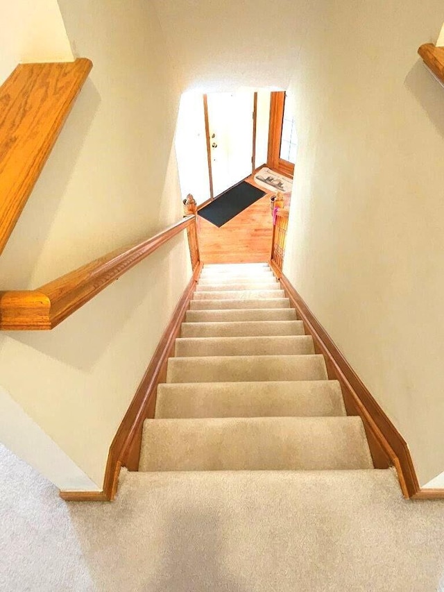 464 Highbanks Valley Dr, Newark, OH 43055 - staircase featuring carpet floors