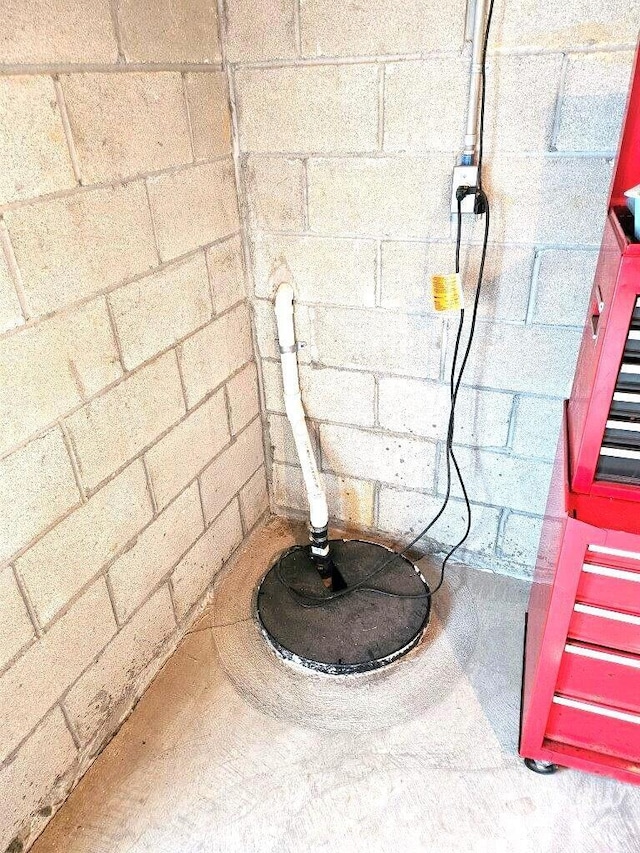 464 Highbanks Valley Dr, Newark, OH 43055 - basement view of concrete block wall