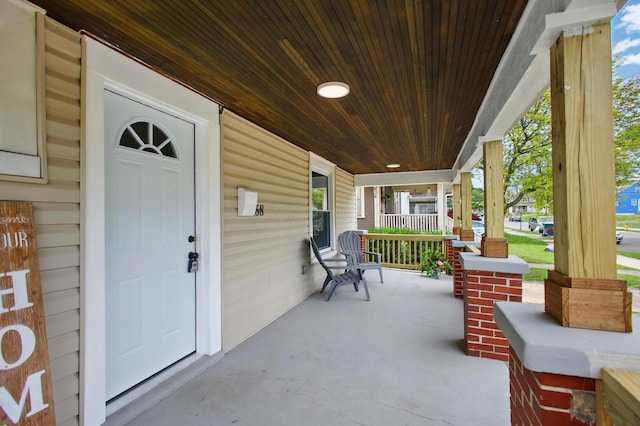 view of patio with covered porch