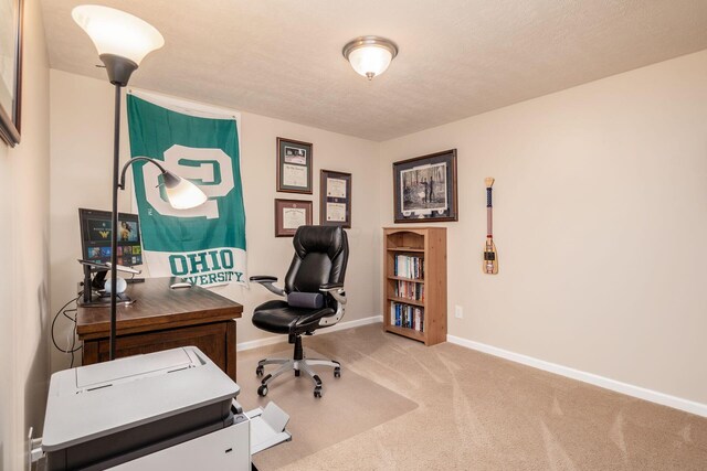 4381 Grathrine Ct, Lewis Center, OH 43035 - carpeted office featuring baseboards and a textured ceiling