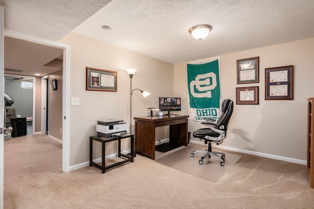 4381 Grathrine Ct, Lewis Center, OH 43035 - office space with carpet, a textured ceiling, and baseboards