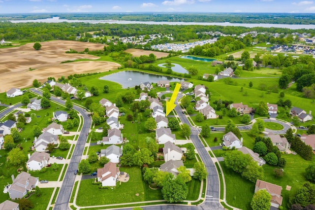 4381 Grathrine Ct, Lewis Center, OH 43035 - aerial perspective of suburban area featuring a nearby body of water