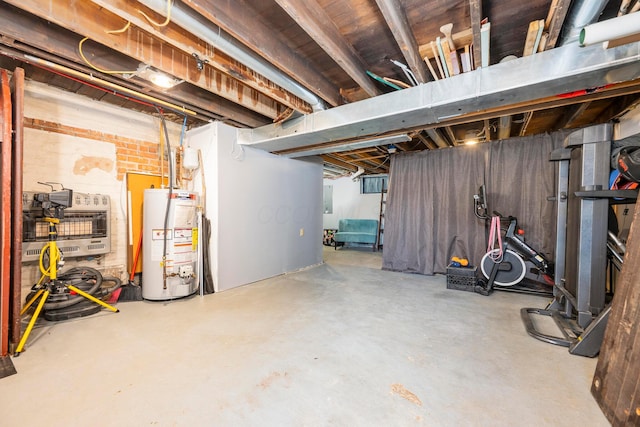 651 Eastern Ave, Bellefontaine, OH 43311 - unfinished basement featuring water heater and heating unit