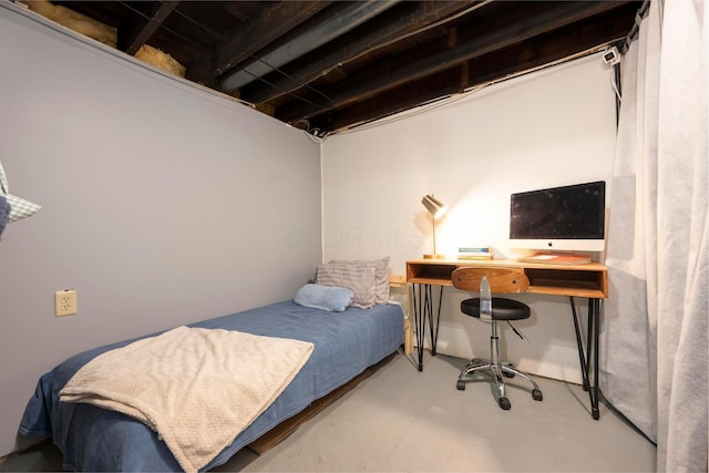 651 Eastern Ave, Bellefontaine, OH 43311 - bedroom with finished concrete floors
