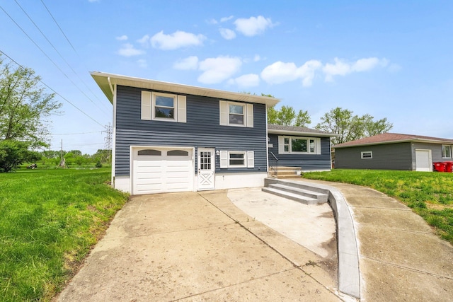 86 Arlington Ave, London, OH 43140 - split level home with a front lawn and concrete driveway