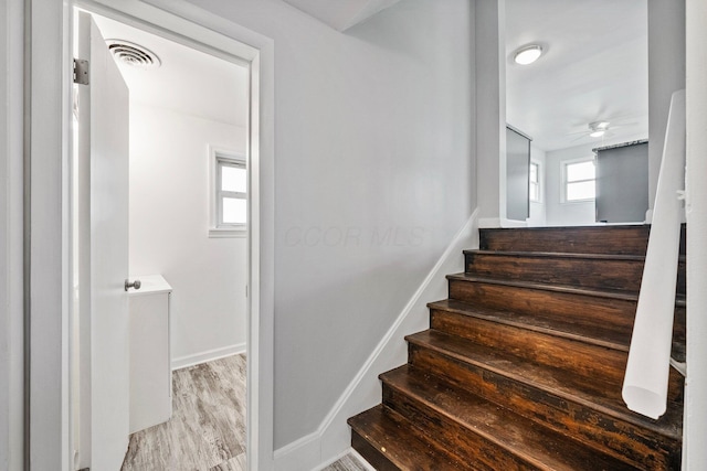 86 Arlington Ave, London, OH 43140 - stairs featuring baseboards and wood finished floors