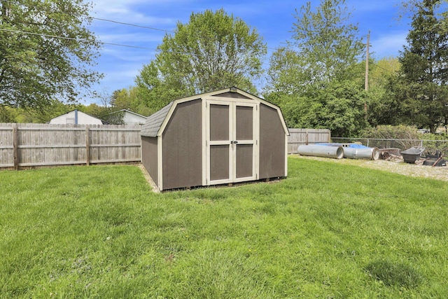 view of shed