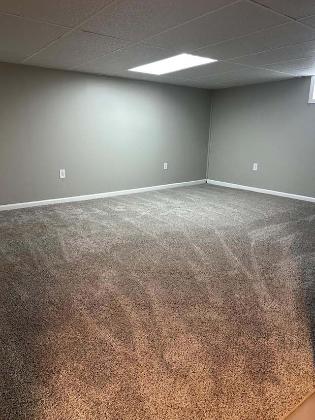 3128 Parsons Ave, Columbus, OH 43207 - carpeted empty room featuring a drop ceiling and baseboards