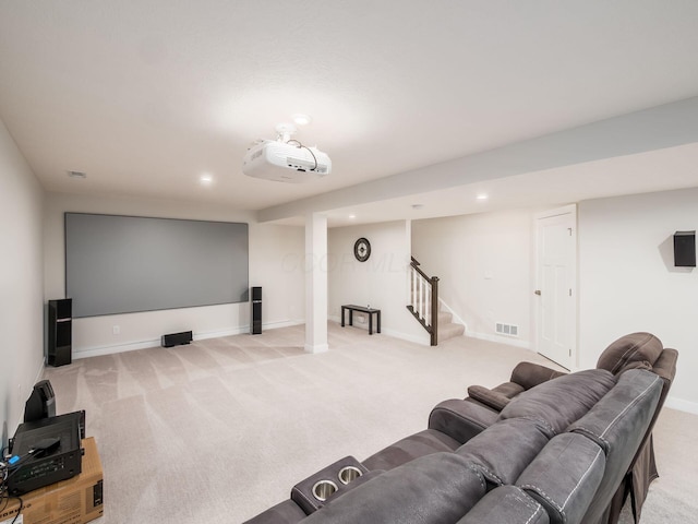 418 Amethyst Ct, Delaware, OH 43015 - carpeted cinema with recessed lighting and baseboards