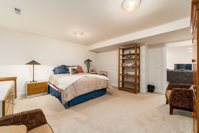 6227 Marias Point Ln, Columbus, OH 43213 - bedroom with light colored carpet, baseboards, and a textured ceiling