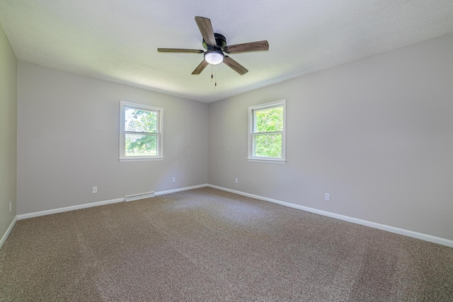 2814 Nesbitt Rd, Caledonia, OH 43314 - empty room with baseboards, carpet flooring, and ceiling fan