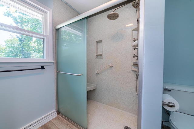 2814 Nesbitt Rd, Caledonia, OH 43314 - full bathroom featuring a stall shower and toilet